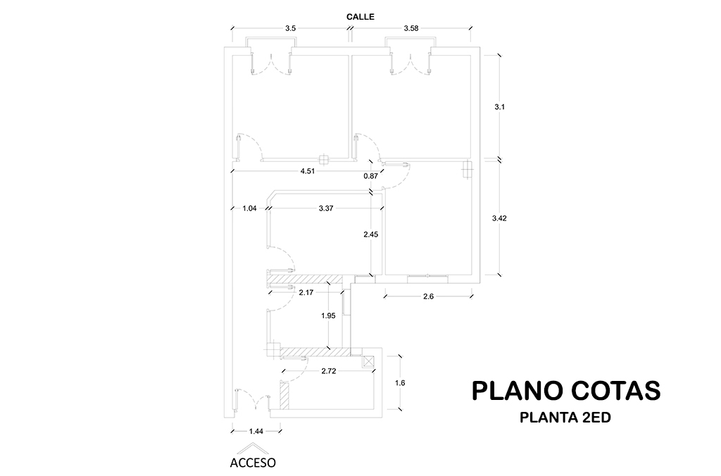 Planta 2 derecha (Cotas)