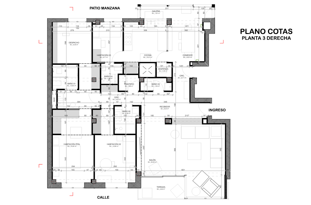 Planta 3 derecha COTAS